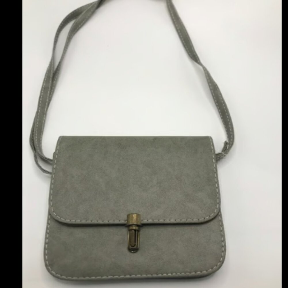 Women Bag GRAY COLOR Shoulder Crossbody Bag PU Square Mob